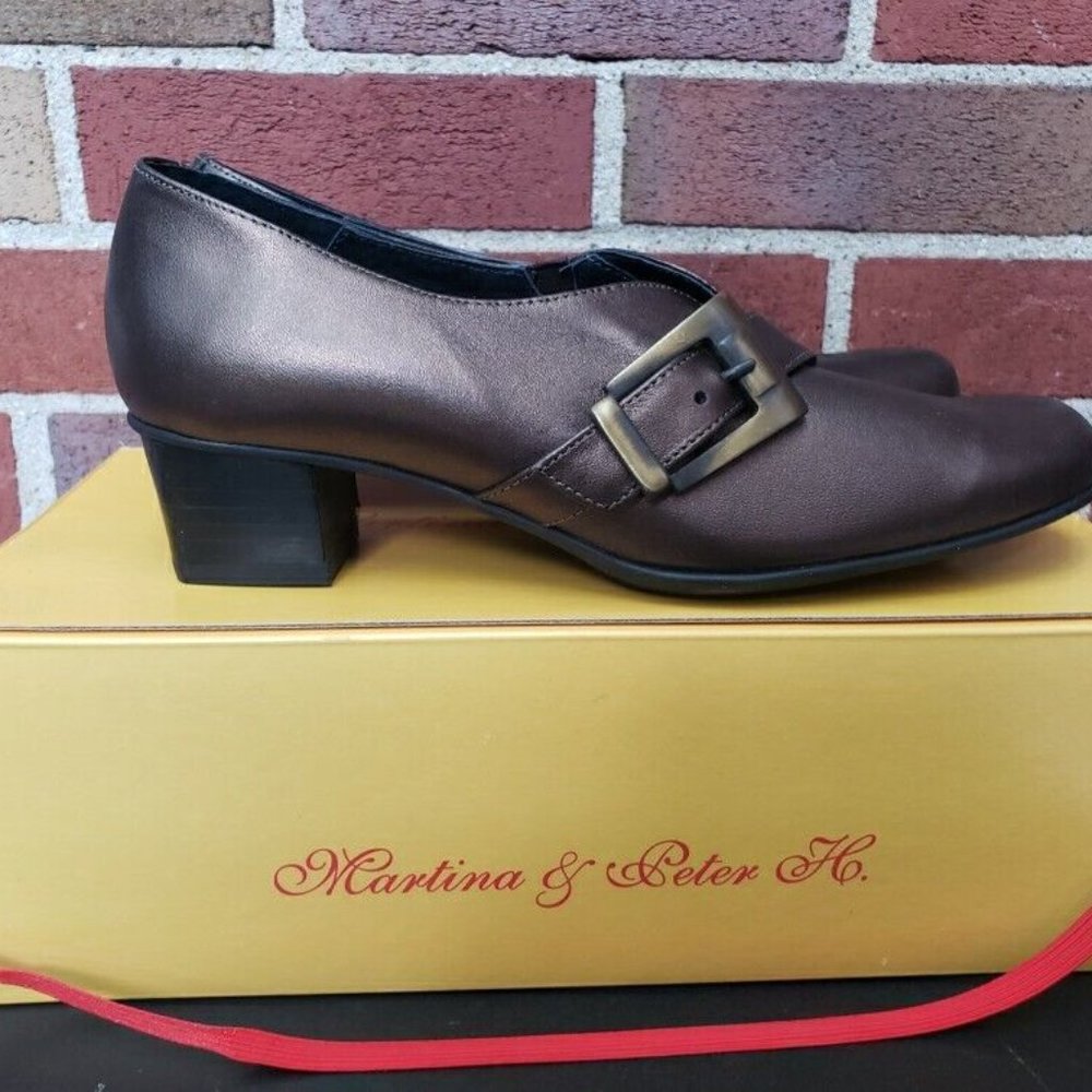 Helle Comfort Halia Women's Bronze Leather Loafers US 6 / Eu 37